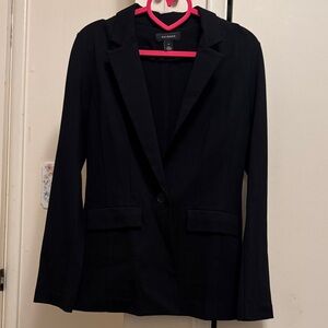 Halogen Black Single-Button Tailored Blazer